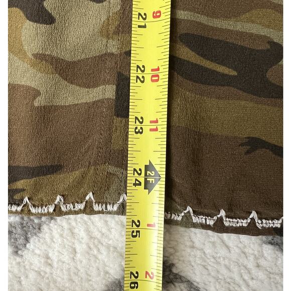 JOHNNY WAS Workshop 100% Silk Ciro Camo Embroidered Flare Sleeve Tunic Blouse - Picture 15 of 15